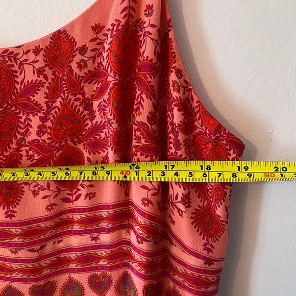 International Concepts Y2K Vintage Pink Floral Maxi Dress 100% Silk Women's 12 - Picture 9 of 10